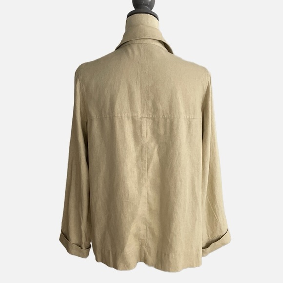 Pendleton Linen Blend Blazer Jacket Size Small Beige Button Up Business Casual - Picture 5 of 9